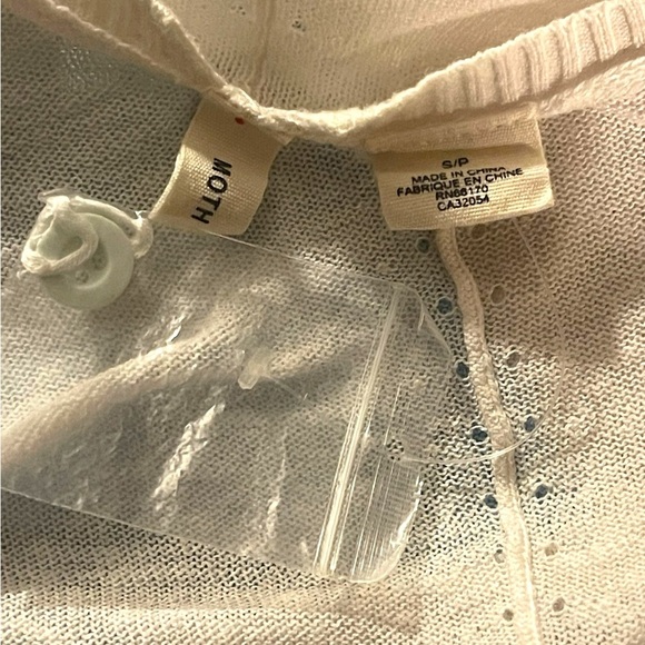 Anthropologie Moth Finestra Cardigan Size Small Blue Sky Button Down Pockets - Picture 3 of 5